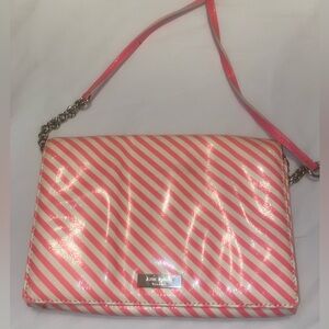 kate spade Pink & White Striped Cross Body Purse
